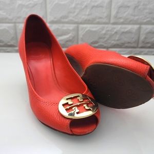 Leather Tory Burch wedges - size 9